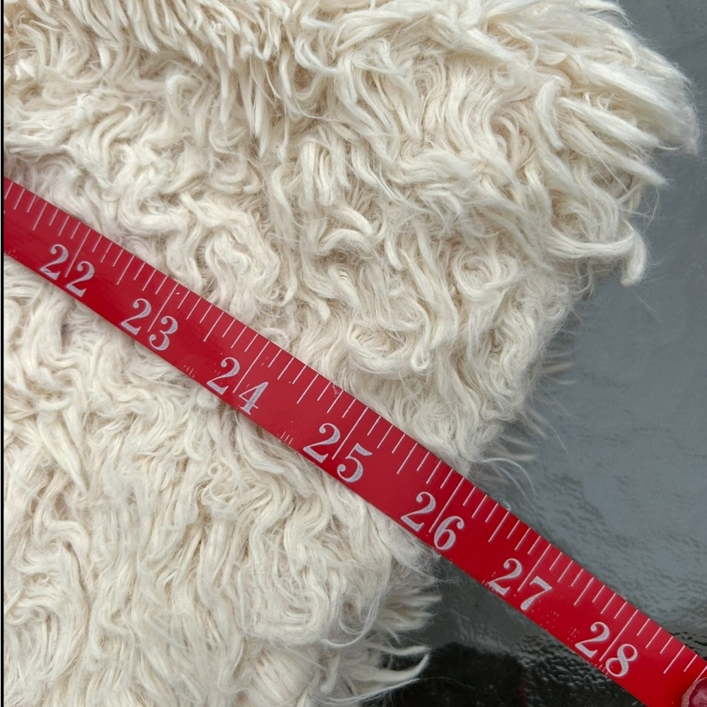 Forever 21 size S oversized ivory faux fur Mobwife shag coat teddy Penny Lane - Picture 8 of 8
